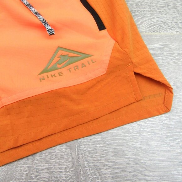 Nike Flex Stride Trail Running Shorts Men's Size Medium Mandarin NEW - Picture 3 of 12